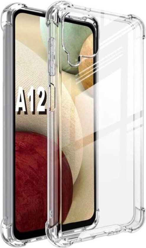 Samsung Galaxy A12 - M12 hoesje - MobyDefend Transparante Shockproof TPU Gelcase - Verstevigde Hoeken - Volledig Doorzichtig - GSM Hoesje - Telefoonhoesje Geschikt Voor Samsung Galaxy A12 - Galaxy M12