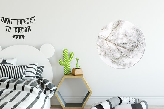 Wallpaper Circle - Hiver - Branches - Neige - 50x50 cm - Wall Circle