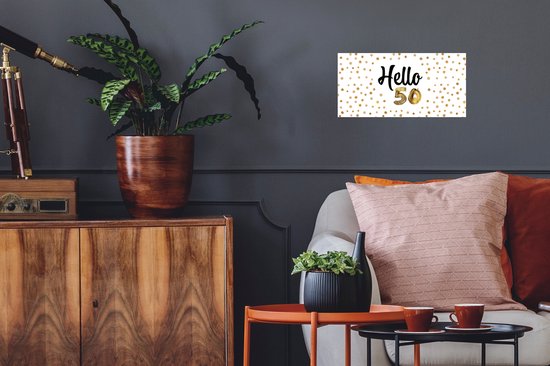Stickers Stickers muraux - Anniversaire - 50 ans - Décoration - 40x20 cm - Feuille adhésive