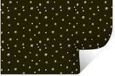 Muurstickers - Sticker Folie - Sneeuw - Winter - Zwart - 30x20 cm - Plakfolie - Muurstickers Kinderkamer - Zelfklevend Behang - Zelfklevend behangpapier - Stickerfolie