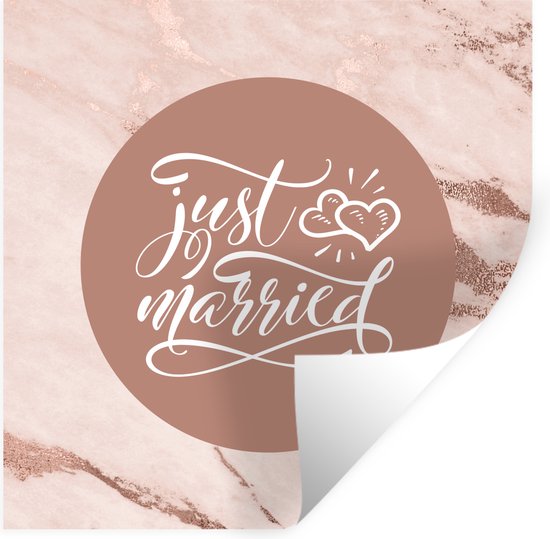 Sticker Trouw Muurstickers - Sticker Folie - Spreuken - Just married - Trouwen ...