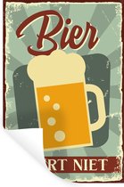 Muurstickers - Sticker Folie - Mancave - Bier - Bier zeurt niet - Kroeg - Café - 40x60 cm - Plakfolie - Muurstickers Kinderkamer - Zelfklevend Behang - Cadeau voor man - Zelfklevend behangpapier - Stickerfolie
