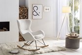 Liv's Kvernkasa Fauteuil - Modern - Wit - Hout - 65 cm x 65 cm x 154 cm
