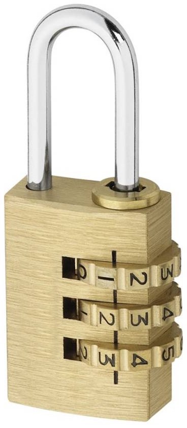 Cadenas avec code numérique Serrure codée Verrouillage numérique 22 mm Tri-Circle Brass