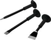 Beitelset 3 stuks SDS Plus met handbescherming