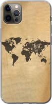 Coque iPhone 12 Pro Max - Carte du Wereldkaart - Carte - Proverbes - Siliconen