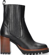 Notre-V 41345 Enkellaarsjes - Enkelboots - Dames - Zwart - Maat 38