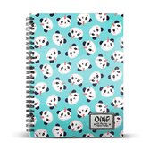 Oh My Pop! A5 notitieboek - Spiraal - Notebook - notitieblok - 120 pagina's gelinieerd - Pandacornio