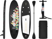 Bol.com Gymrex SUP paddleboard - 130 kg - opblaasbaar - zwart aanbieding