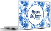 Laptop sticker - 10.1 inch - Verjaardag - 50 Jaar - Sarah - 25x18cm - Laptopstickers - Laptop skin - Cover