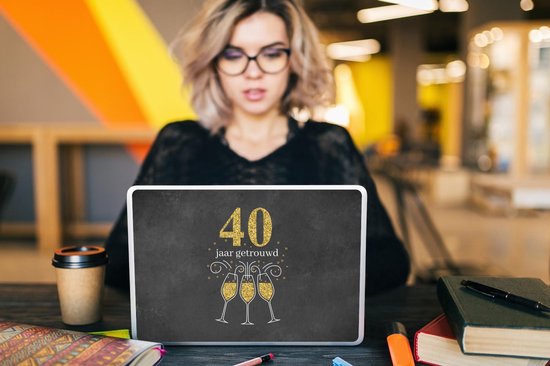 Sticker pour ordinateur portable - 11,6 pouces - Mariage - Citations - 40 ans de mariage - Proverbes