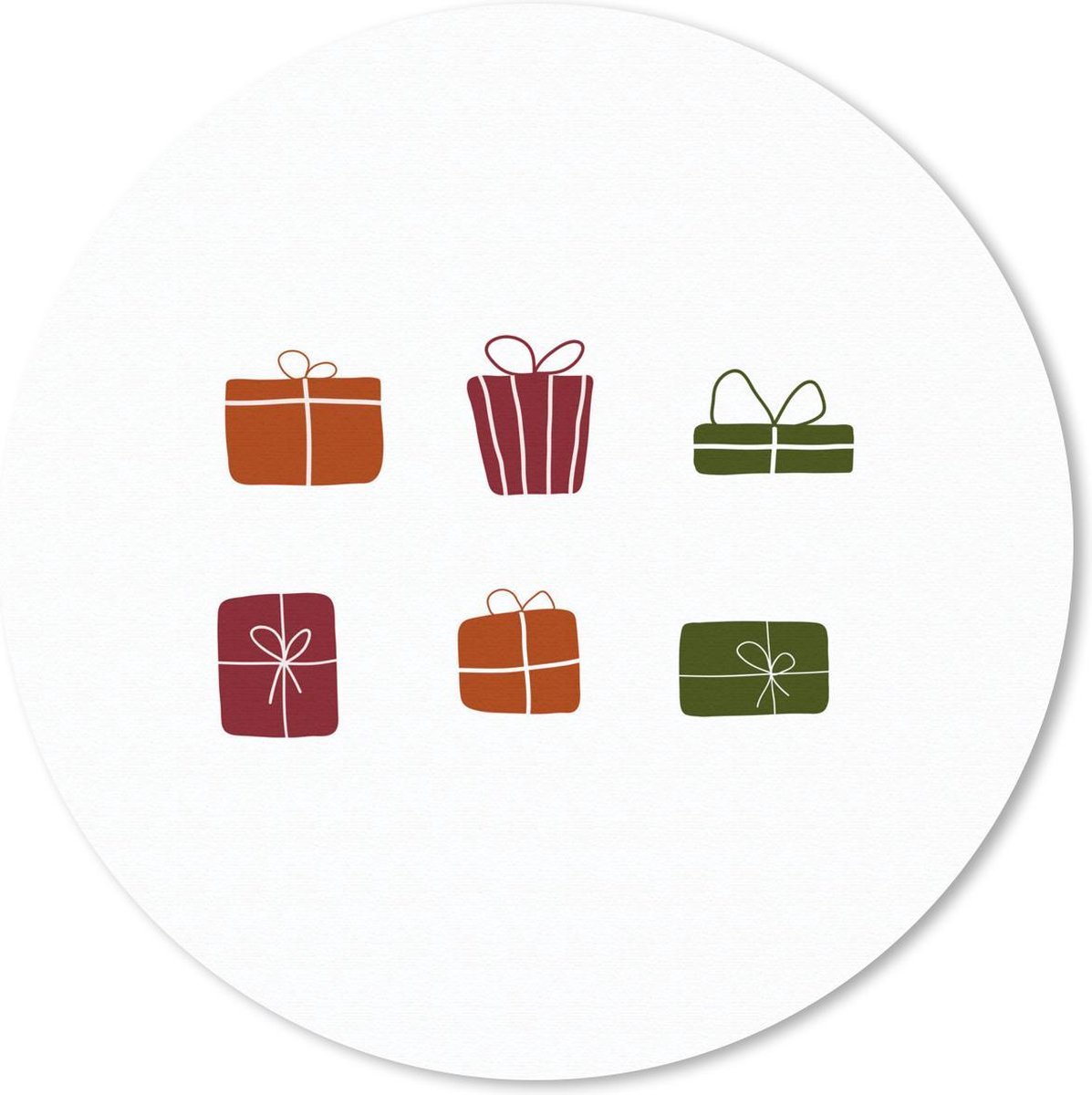 Muismat rond 20x20 cm - Mousepad Kerst - Cadeau - Design - Ronde muismatten - Kerst - Cadeau - Kerstcadeau voor mannen en voor vrouwen