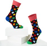 McGregor Sokken Dames | Maat 36-40 | Big Dot Confetti Sok | Donkerblauw Grappige sokken/Funny socks