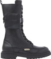 Vingino Lizzy Veterboots - Laarzen Met Veters - Meisjes - Zwart - Maat 37