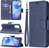 Oppo A16 / A16s / A54s Hoesje - MobyDefend Wallet Book Case Met Koord - Blauw - GSM Hoesje - Telefoonhoesje Geschikt Voor: Oppo A16 / Oppo A16s / Oppo A54s