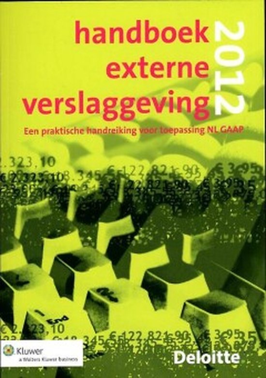 Cover van het boek 'Handboek externe verslaggeving  / 2012' van D. Manschot