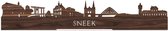 Standing Skyline Sneek Notenhout - 40 cm - Woondecoratie design - Decoratie om neer te zetten - WoodWideCities