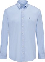 Hackett - Overhemd Garment Dyed Lichtblauw - L - Heren - Slim-fit
