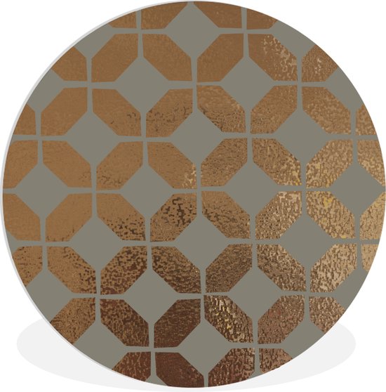 Cercle mural - Plastique - Motifs - Or - Luxe - Grijs - ⌀ 150 cm