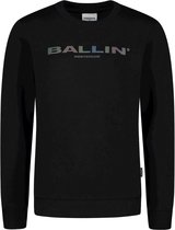 Ballin Amsterdam -  Jongens Slim Fit   Sweater  - Zwart - Maat 176