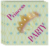 40x Princess party thema servetten 33 x 33 cm voor meisjes - Papieren wegwerp servetjes