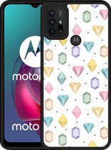 Motorola Moto G10 Hardcase hoesje Diamonds - Designed by Cazy