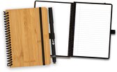 Bambook Classic uitwisbaar notitieboek - Hardcover - A6 - Blanco & Gelinieerd - Duurzaam, herbruikbaar whiteboard schrift - Met 1 gratis stift