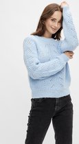 Pieces Trui Pckassandra Ls O-neck Knit Fd Pb 17119525 Chambray Blue Dames Maat - XL