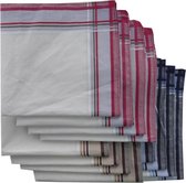 JEMIDI Herenzakdoeken 100% katoen - 40 x 40 cm - In verschillende kleuren - Set van 12 - Herbruikbare zakdoeken voor volwassenen