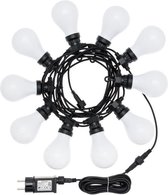 LOTTI Party Light zomerslinger - Koppelbaar - 5,50 m - 10 bollen - Ø 67 mm - Warm wit - Led