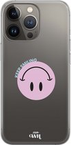 iPhone 12 Pro Case - Smiley Pink - xoxo Wildhearts Transparant Case