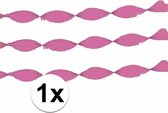 Serpentins en papier crépon rose 5 mètres
