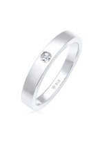 Elli PREMIUM Ring Solitaire Classic met Diamant (0.015 ct.) in 925 Sterling Zilver