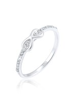 Elli Dames Ring dames Infinity met kristallen in 925 sterling zilver