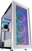 LC-POWER® White Wanderer Midi Tower ATX PC Case - Computer Behuizing - 4 RGB Case Fans - Game PC - Gehard Glas - Wit