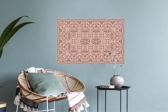 Stickers muraux - Tapis Persan - Tapis - Motifs - Rose - 60x40 cm - Film Adhésif