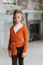 Topitm meisjes vest Daan Orange Knit