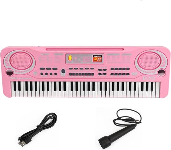 Nirabo® - Clavier Électronique Rose - avec Microphone - Instrument de  Musique Piano -... | bol