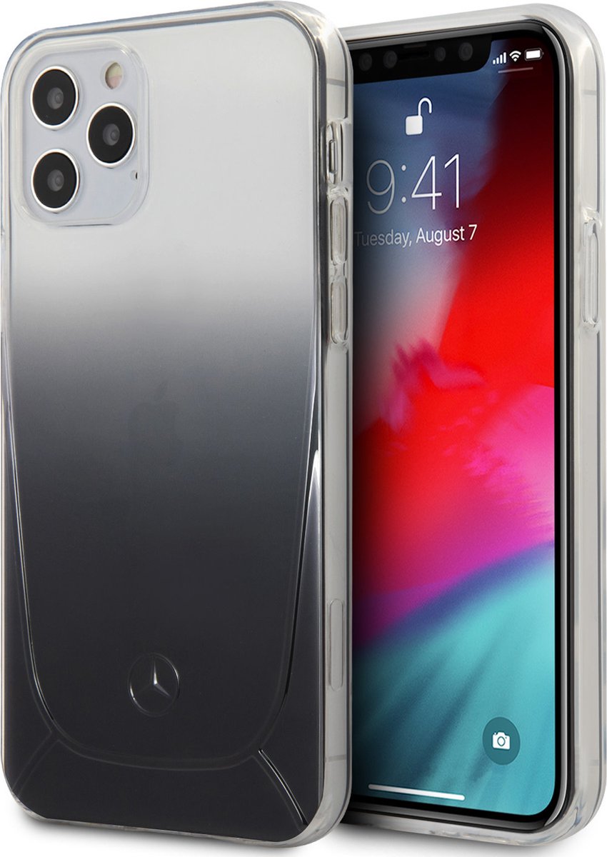 Zwart hoesje van Mercedes-Benz - Backcover - voor iPhone 12 - 12 Pro - Transparant