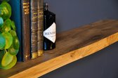 Boomstam wandplank nature geolied - 60x15x40