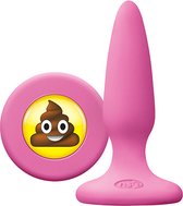 Nsnovelties – Siliconen Buttplug met Emoji Stop Drol Hoogwaardig Afgewerkt – 9 cm – Roze