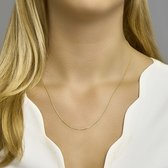 Sparkle14 Ketting Anker Gediamanteerd 1,1 mm 50 cm - Goud