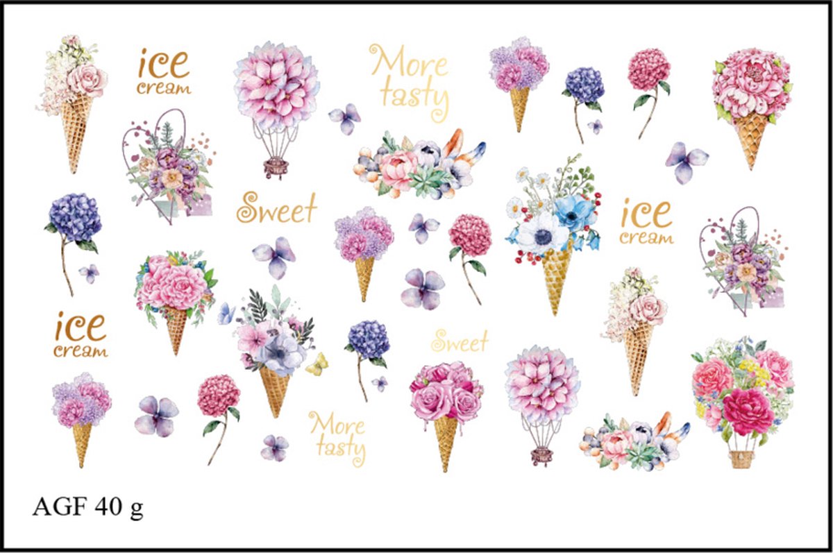 Goedkoopste Korneliya Airbrush Waterdecal met Foil AGF 40 gold