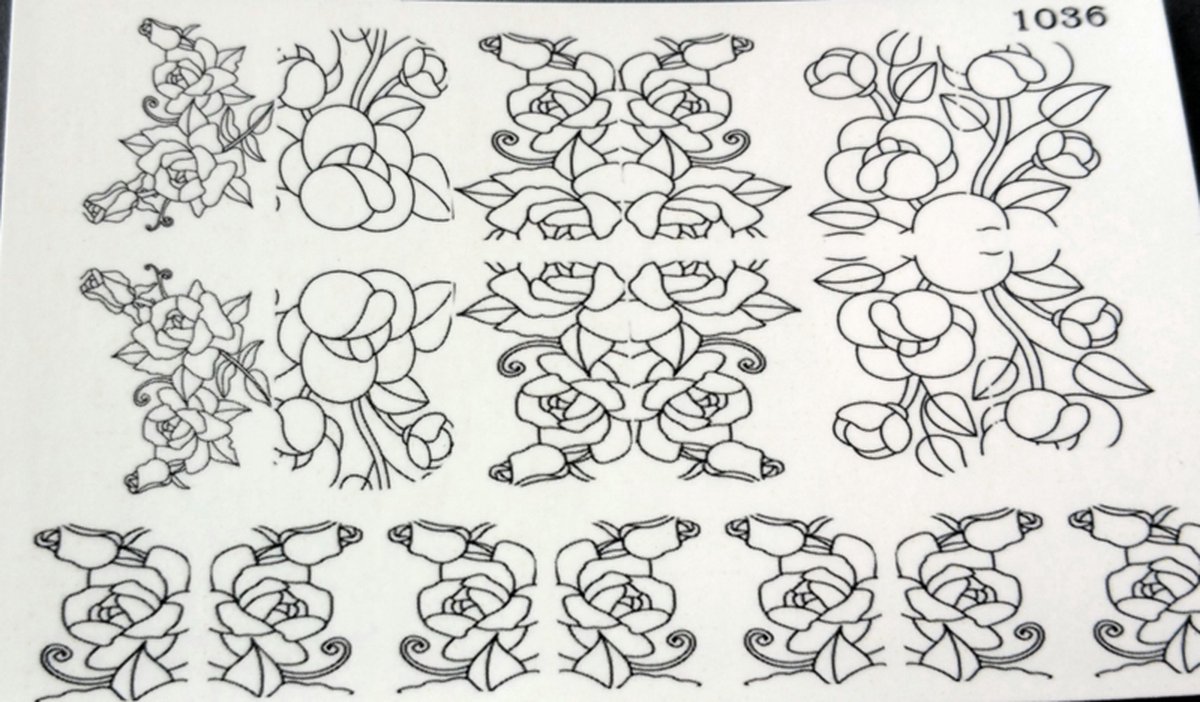 Goedkoopste Water Decal Nail Wrap 1036