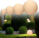 ML-Design globe light stone look, Ø 50 cm, 25W, gemaakt van kunststof