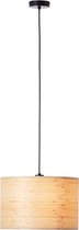 Brilliant lamp, Romm hanglamp 35cm licht hout/zwart, 1x A60, E27, 52W, kabel inkortbaar / in hoogte verstelbaar