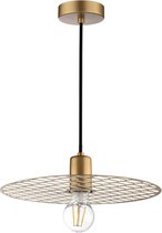 Brilliant lamp, Bertha hanglamp 30cm goud mat, 1x A60, E27, 40W, kabel is in te korten / in hoogte verstelbaar