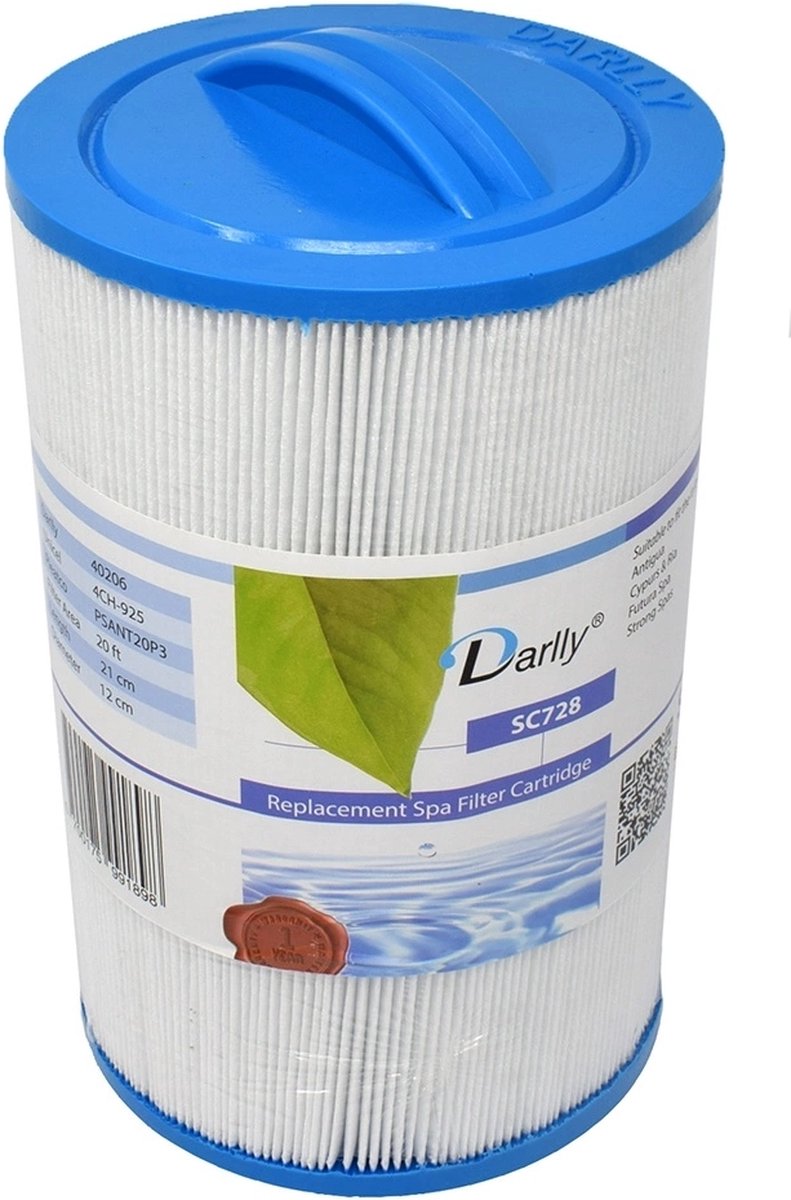 Darlly spa filter voor hot tub, type SC728, afm. 20 ft2 (4CH-925)