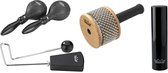 Remo Crown Professionele percussie set large - Cabasa, Maracas, Metal Shaker & Rattle Clap set