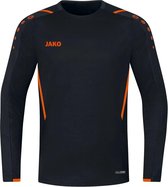 Jako Challenge Sweater Heren - Zwart / Fluo Oranje